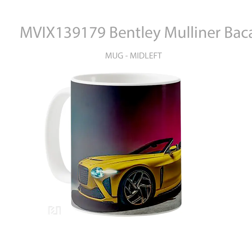 Mug Bentley Mulliner Bacalar Cangkir Mobil - All-side / Desain