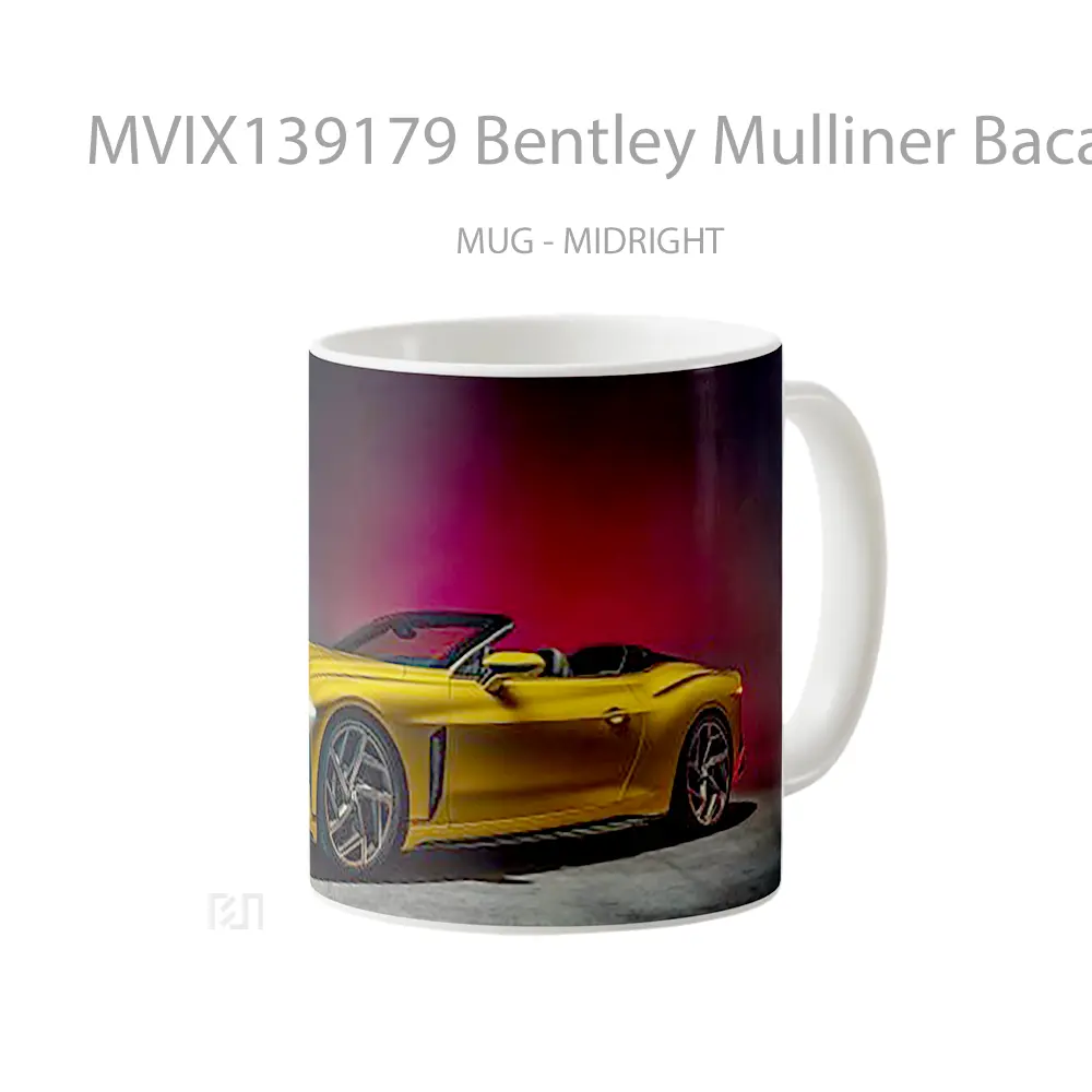 Mug Bentley Mulliner Bacalar Cangkir Mobil - All-side / Desain