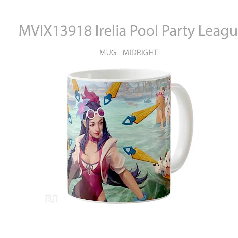 Mug Irelia Pool Party League Of Legends Cangkir Gamer - All-side / Desain