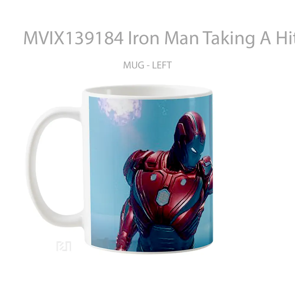 Mug Iron Man Taking A Hit Gelas Superhero - All-side / Desain