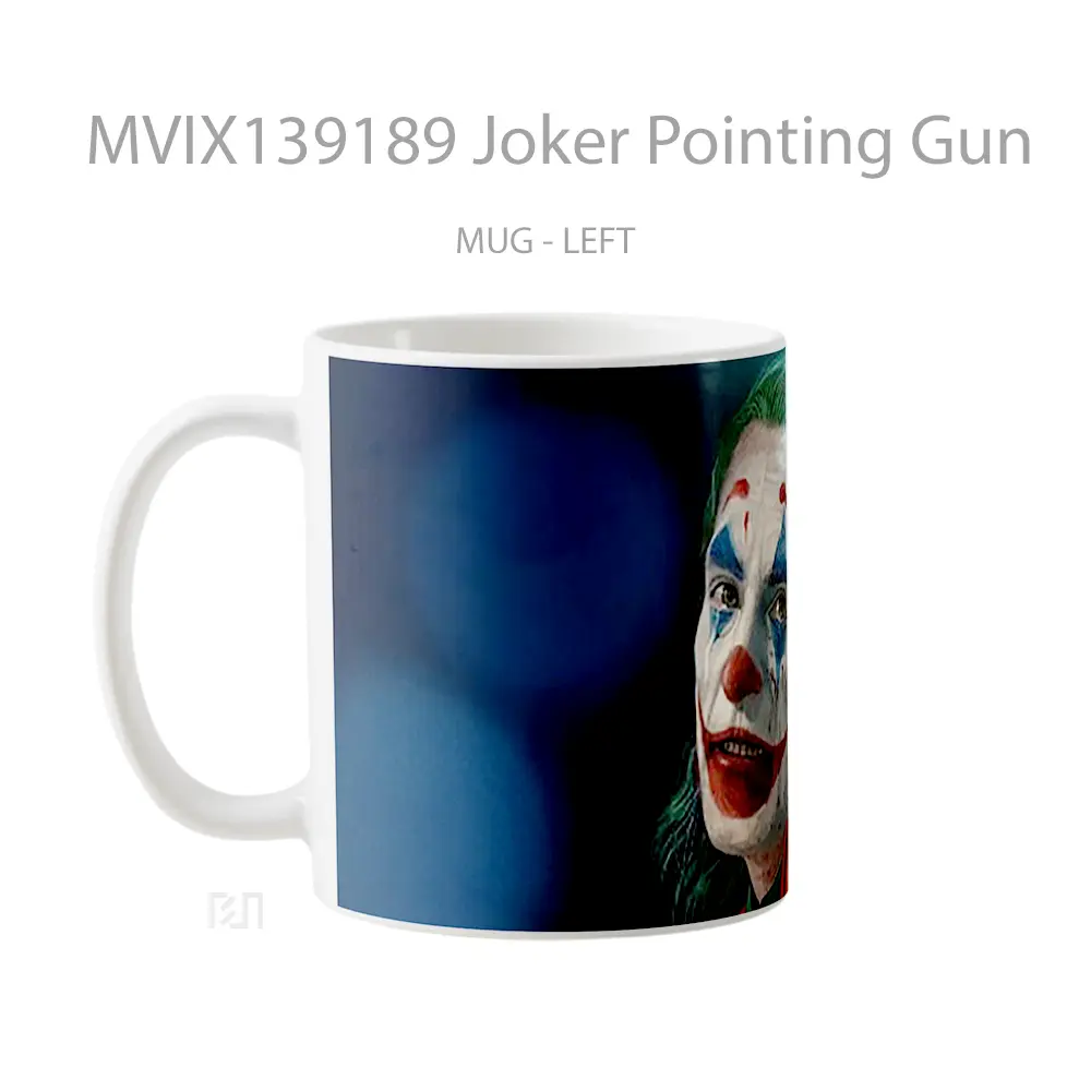 Mug Joker Pointing Gun Gelas Superhero - All-side / Desain