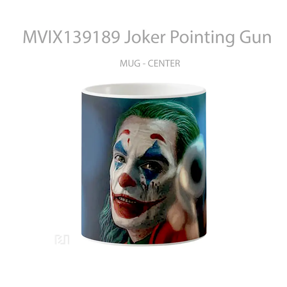 Mug Joker Pointing Gun Gelas Superhero