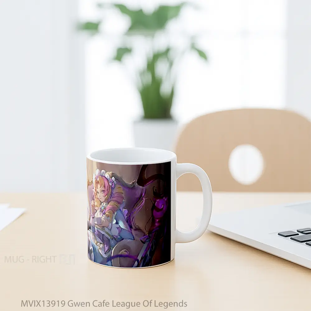 Mug Gwen Cafe League Of Legends Cangkir Gamer - All-side / Desain