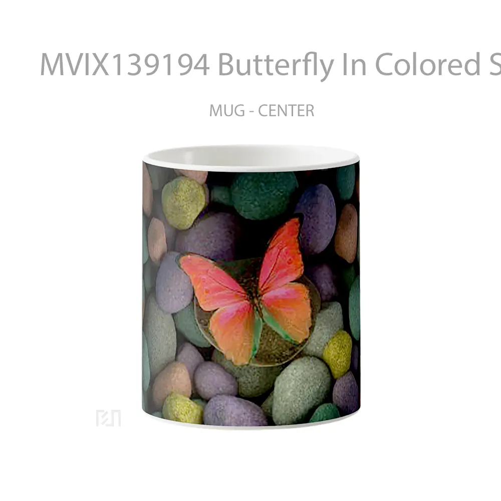 Mug Butterfly In Colored Stones Gelas Hewan Lucu
