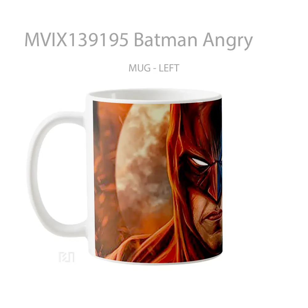 Mug Batman Angry Gelas Superhero - All-side / Desain