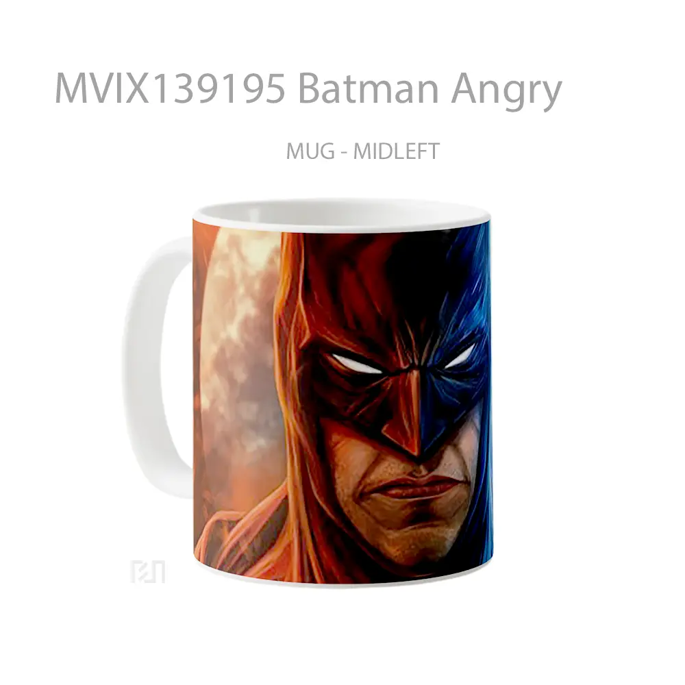 Mug Batman Angry Gelas Superhero - All-side / Desain