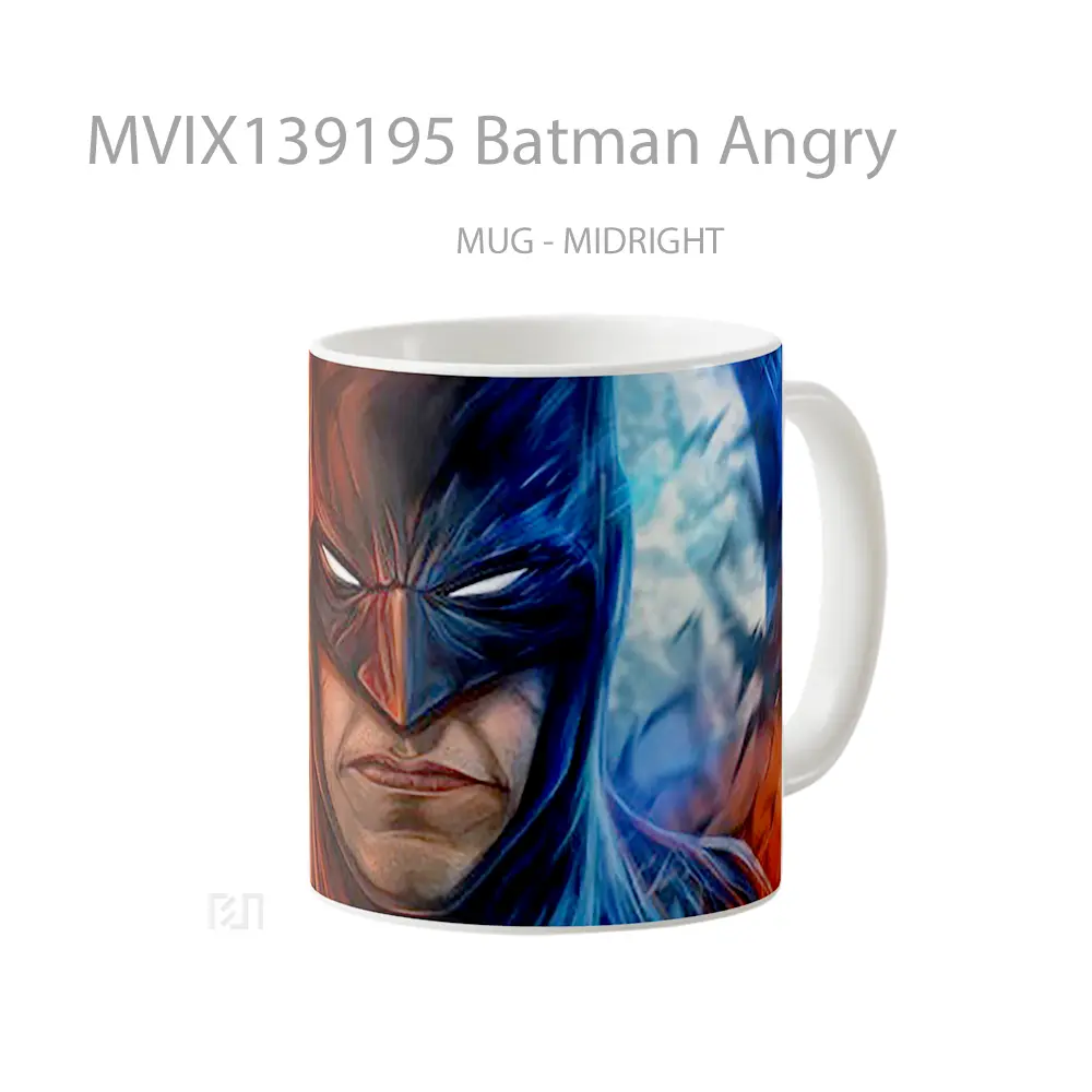 Mug Batman Angry Gelas Superhero - All-side / Desain