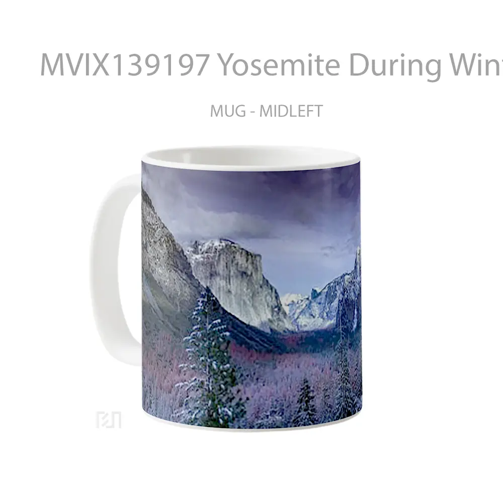 Mug Yosemite During Winter Gelas Keramik Unik - All-side / Desain