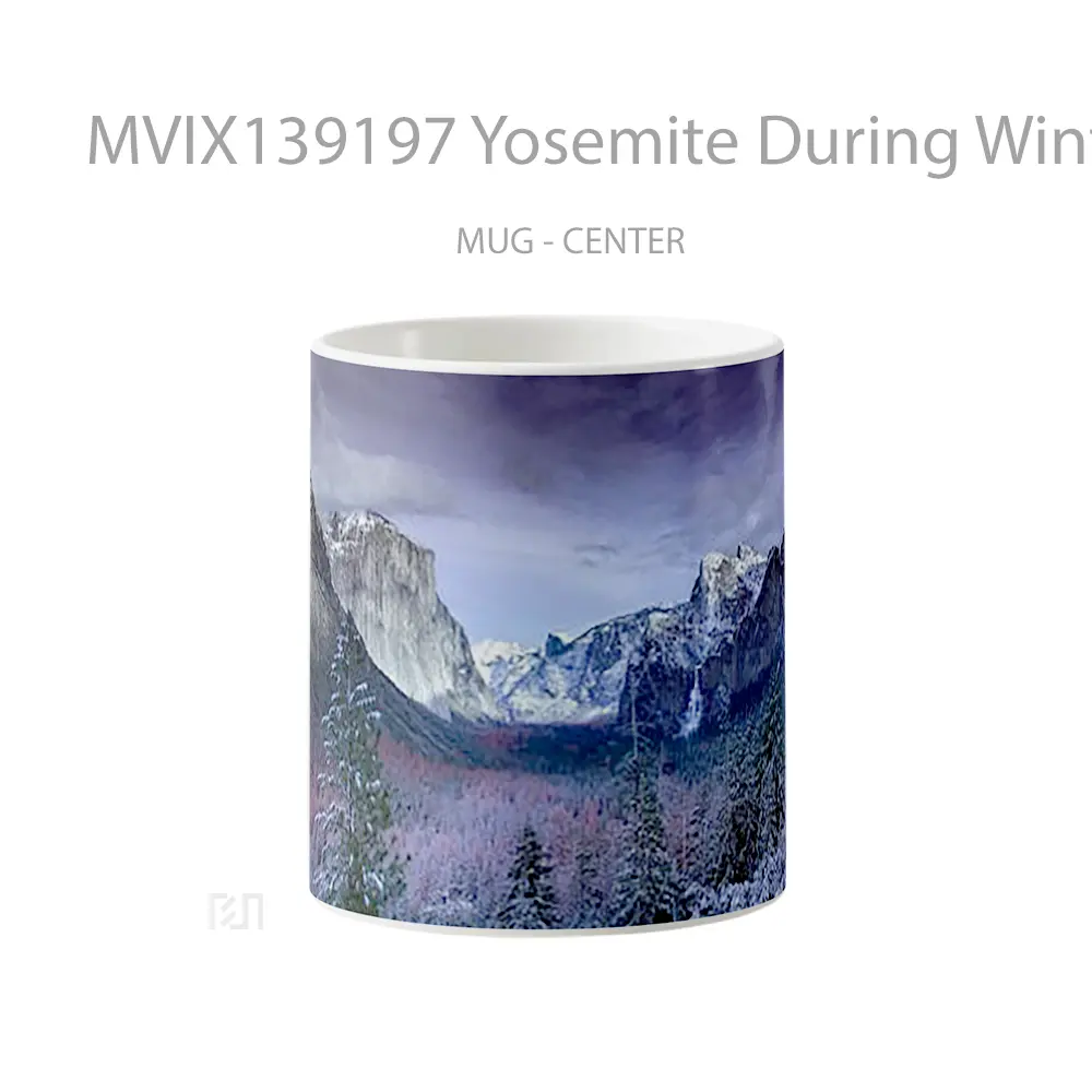 Mug Yosemite During Winter Gelas Keramik Unik