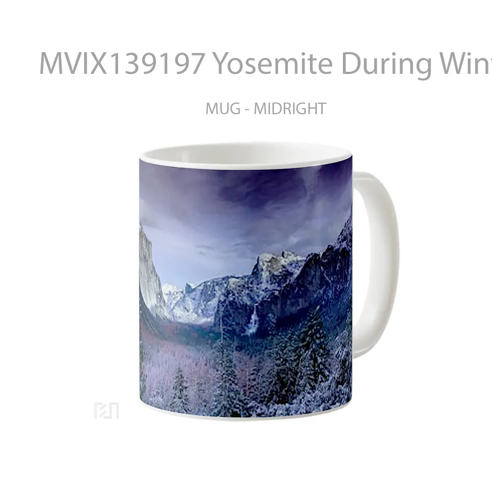 Mug Yosemite During Winter Gelas Keramik Unik - All-side / Desain