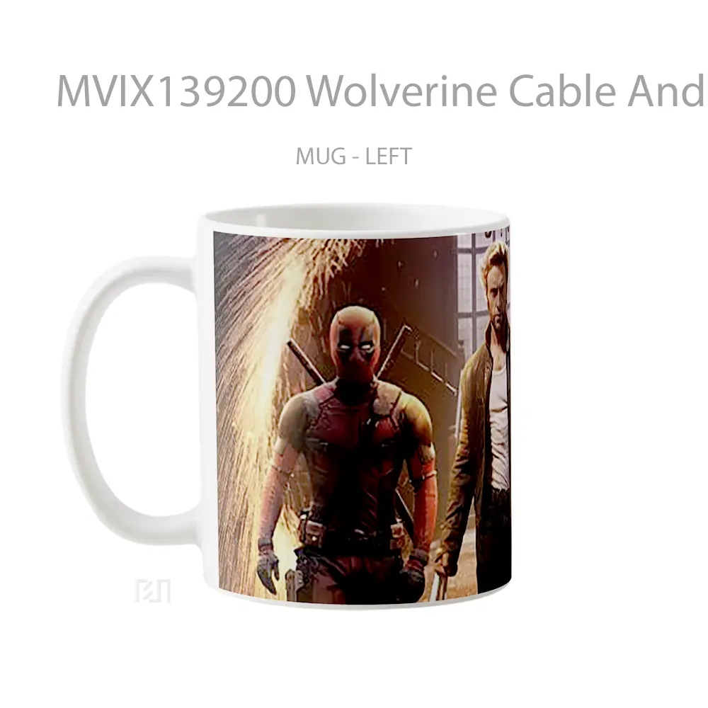 Mug Wolverine Cable And Deadpool Gelas Superhero - All-side / Desain