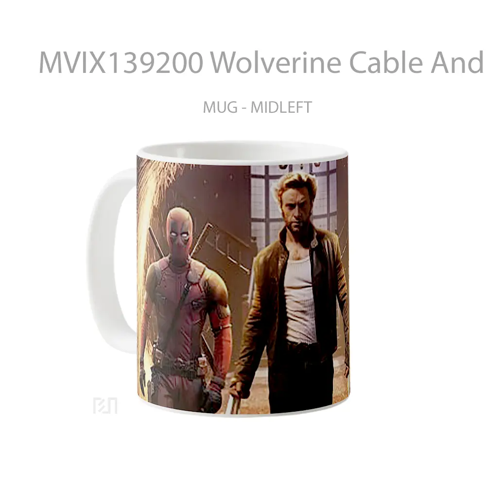 Mug Wolverine Cable And Deadpool Gelas Superhero - All-side / Desain