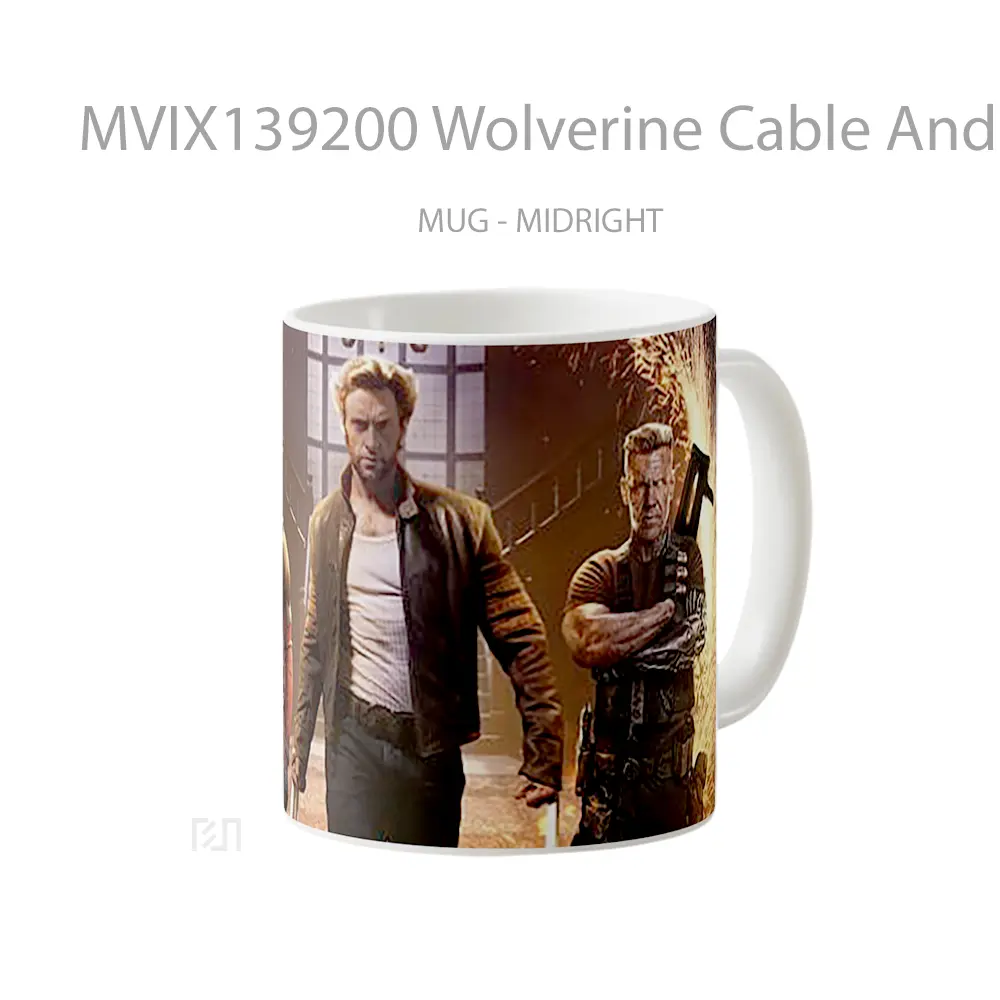 Mug Wolverine Cable And Deadpool Gelas Superhero - All-side / Desain