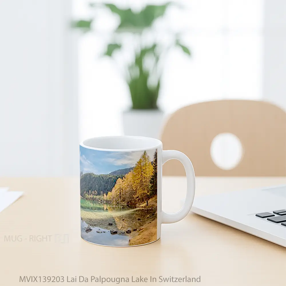Mug Lai Da Palpougna Lake In Switzerland Gelas Pemandangan Alam - All-side / Desain