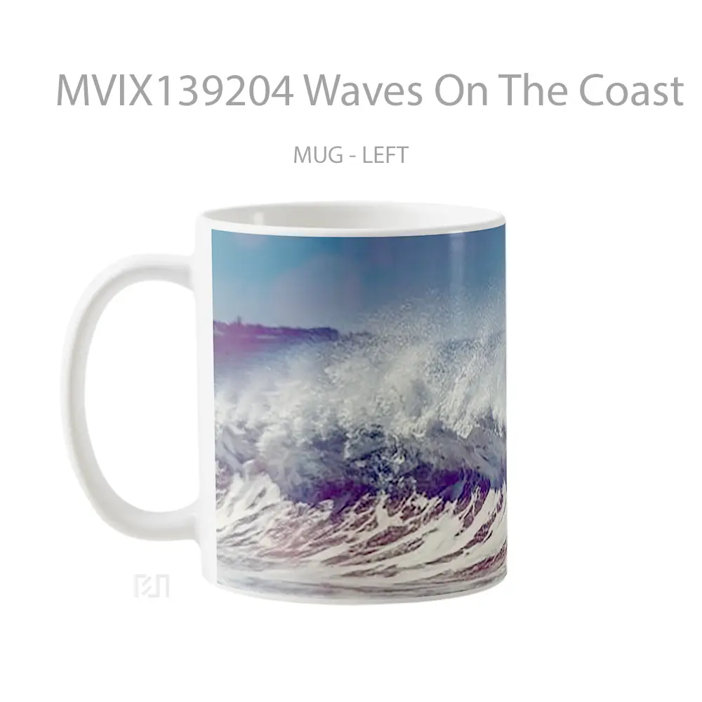 Mug Waves On The Coast Gelas Keramik Unik - All-side / Desain