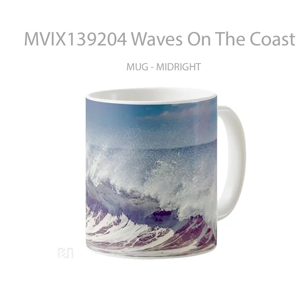 Mug Waves On The Coast Gelas Keramik Unik - All-side / Desain