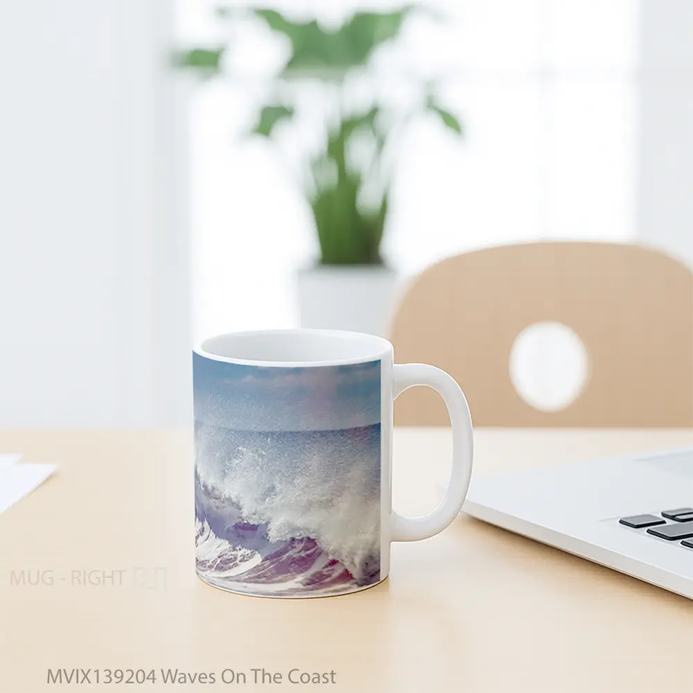 Mug Waves On The Coast Gelas Keramik Unik - All-side / Desain