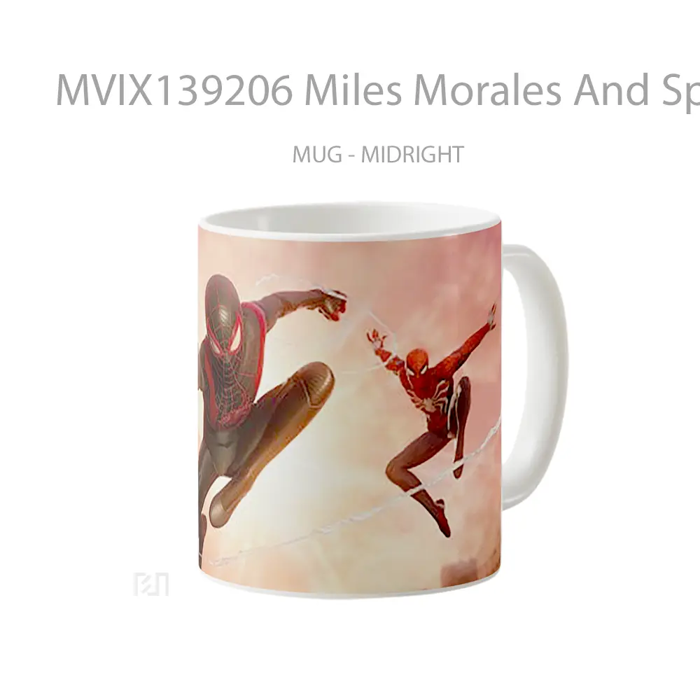 Mug Miles Morales And Spiderman Gelas Superhero - All-side / Desain