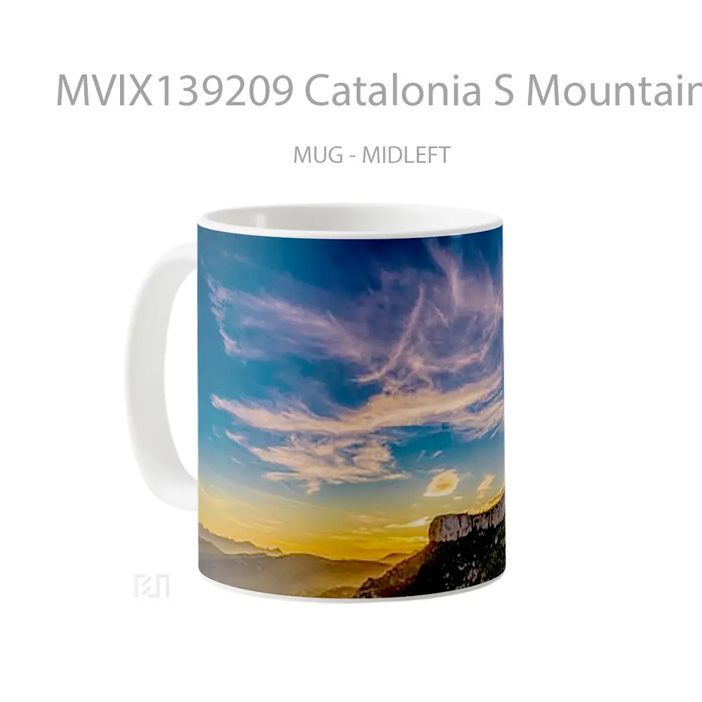 Mug Catalonia S Mountains In Spain Gelas Pemandangan Alam - All-side / Desain