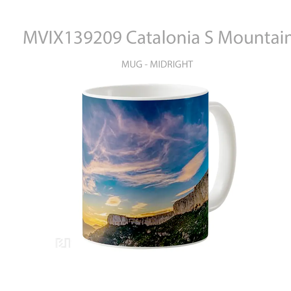 Mug Catalonia S Mountains In Spain Gelas Pemandangan Alam - All-side / Desain
