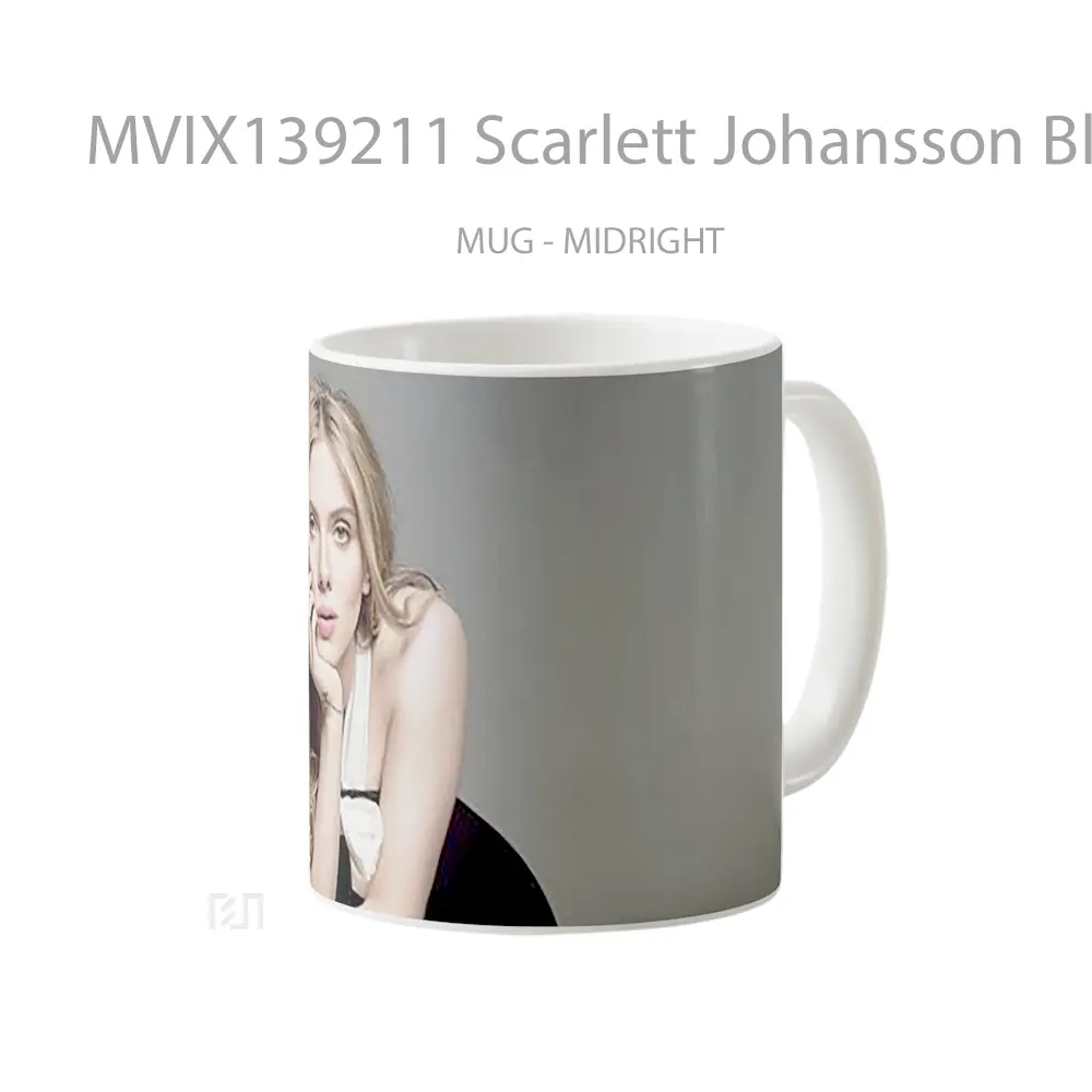 Mug Scarlett Johansson Black Dress Blonde Gelas Selebriti - All-side / Desain