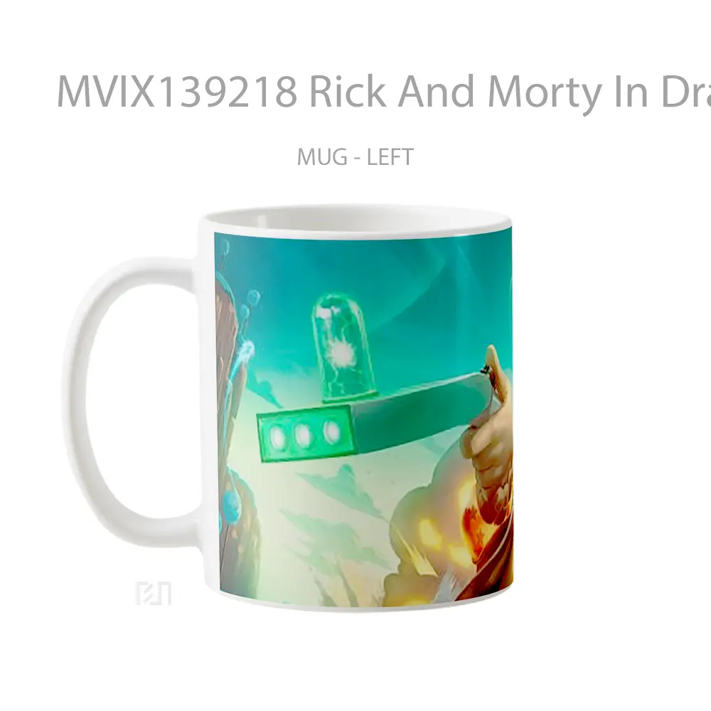 Mug Rick And Morty In Dragon Ball Universe Cangkir Anime - All-side / Desain