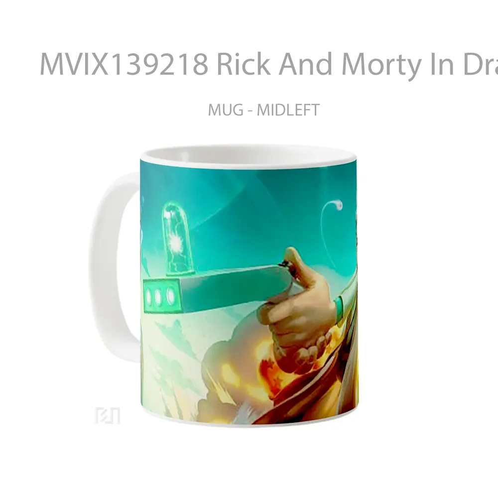 Mug Rick And Morty In Dragon Ball Universe Cangkir Anime - All-side / Desain