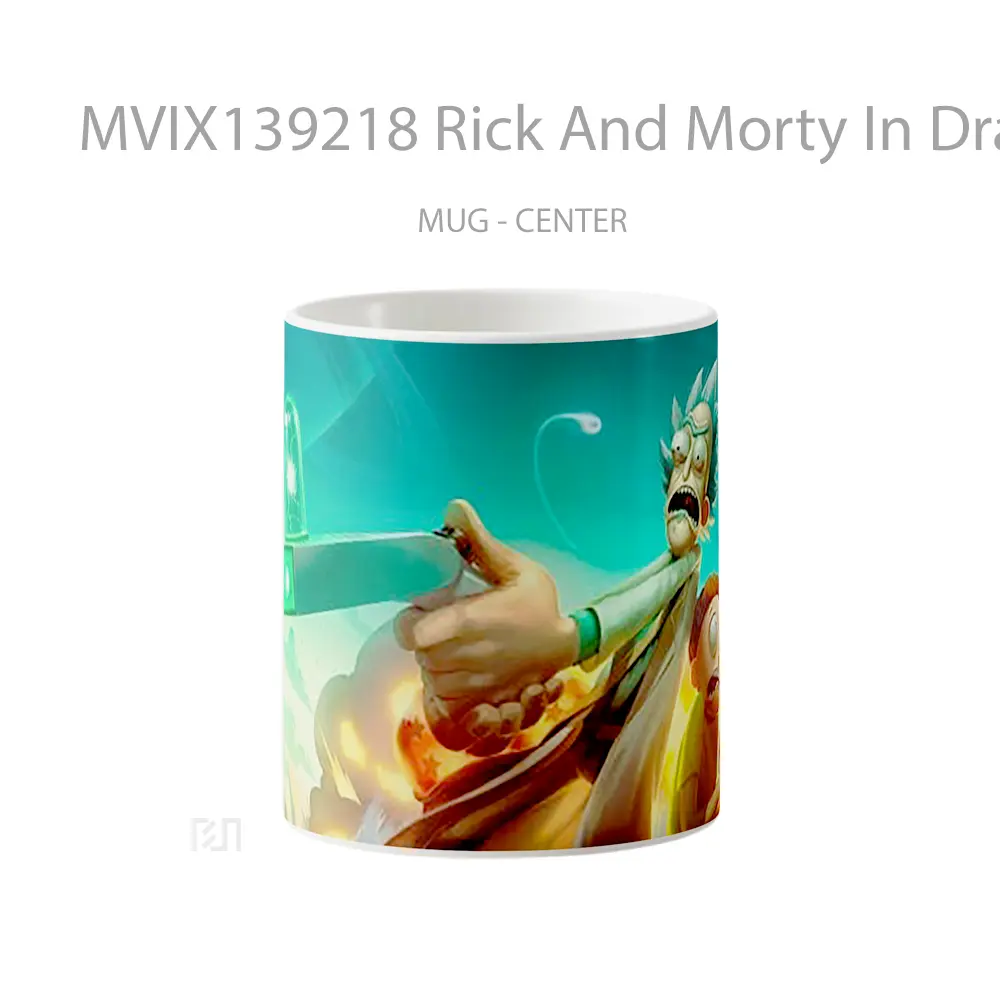 Mug Rick And Morty In Dragon Ball Universe Cangkir Anime