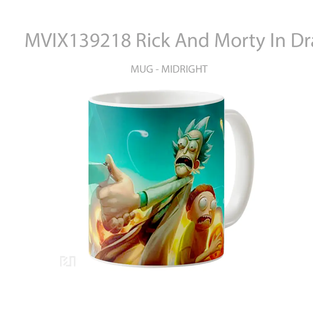 Mug Rick And Morty In Dragon Ball Universe Cangkir Anime - All-side / Desain