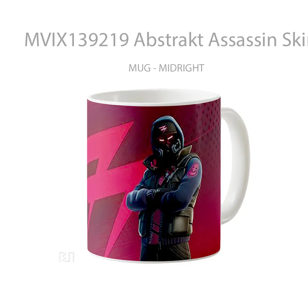 Mug Abstrakt Assassin Skin From Fortnite Cangkir Gamer - All-side / Desain