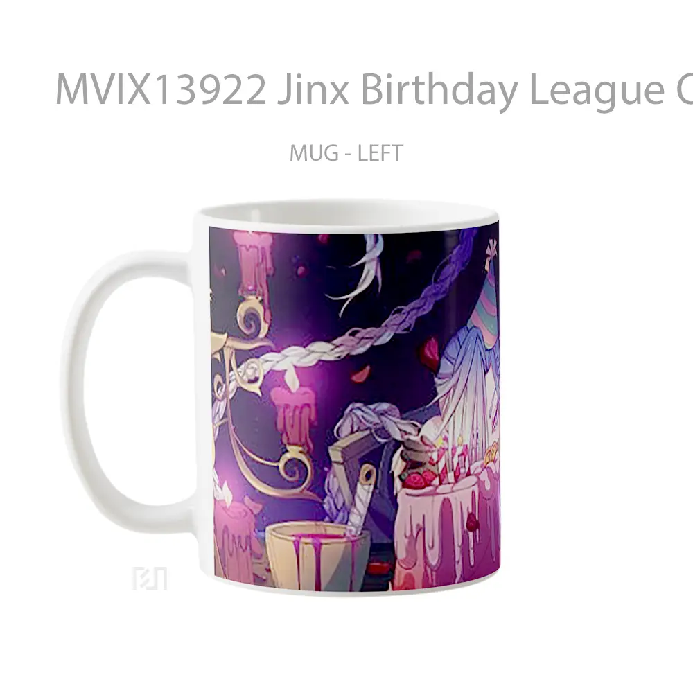 Mug Jinx Birthday League Of Legends Cangkir Gamer - All-side / Desain