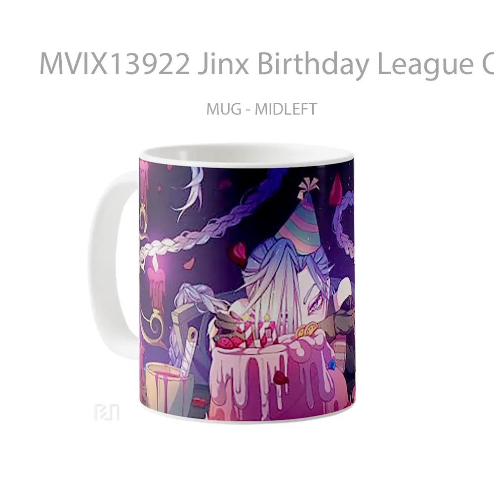 Mug Jinx Birthday League Of Legends Cangkir Gamer - All-side / Desain