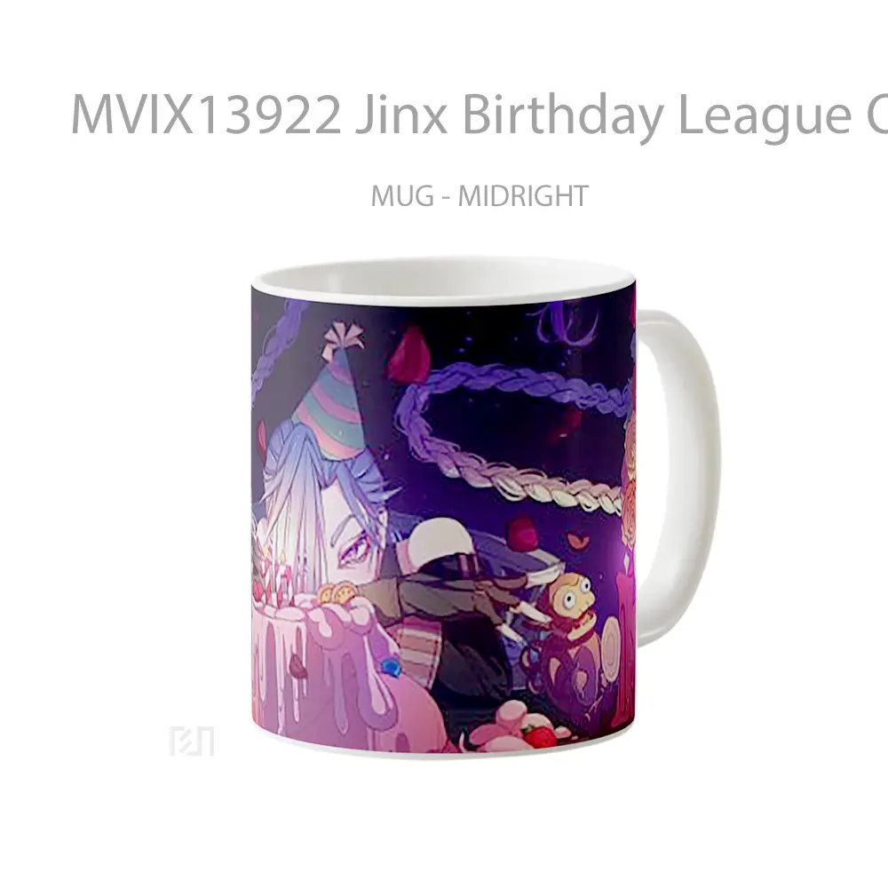 Mug Jinx Birthday League Of Legends Cangkir Gamer - All-side / Desain