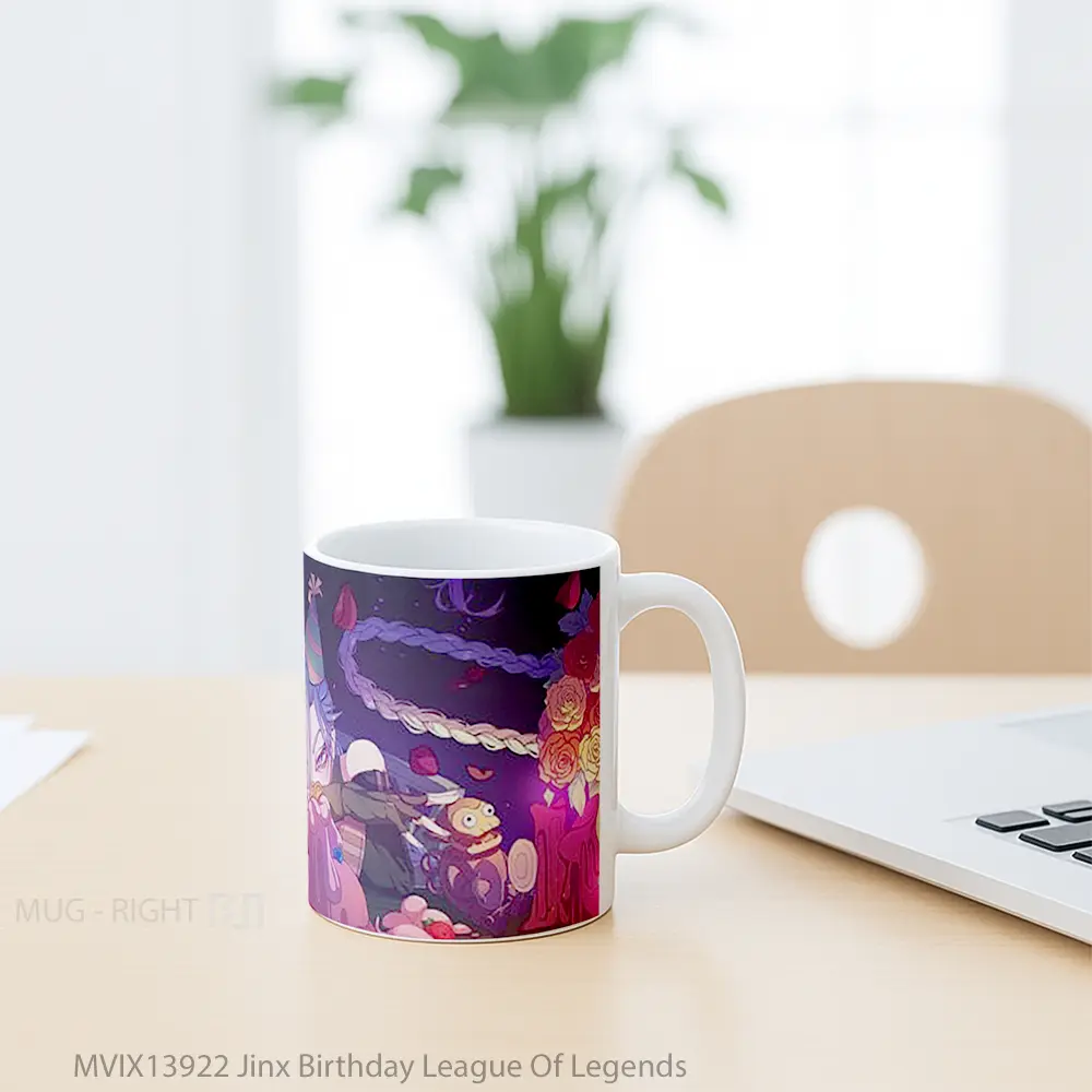 Mug Jinx Birthday League Of Legends Cangkir Gamer - All-side / Desain