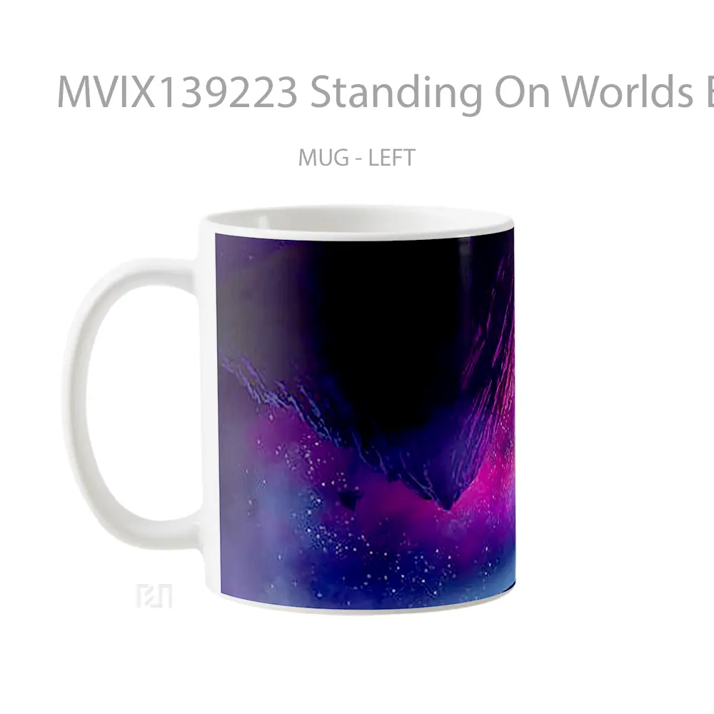 Mug Standing On Worlds Edge Gelas Keramik Unik - All-side / Desain