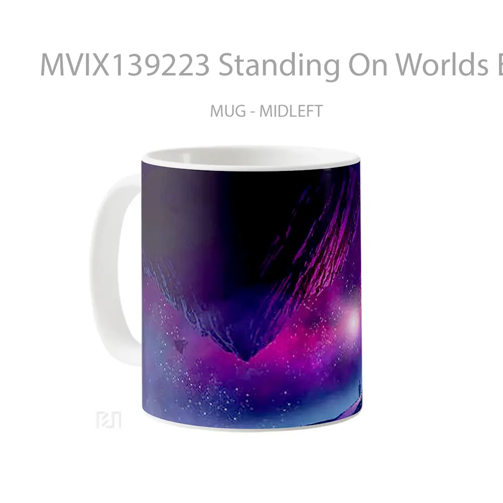Mug Standing On Worlds Edge Gelas Keramik Unik - All-side / Desain