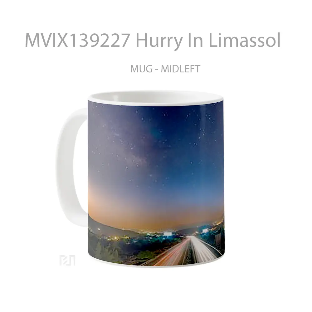 Mug Hurry In Limassol Gelas Keramik Unik - All-side / Desain