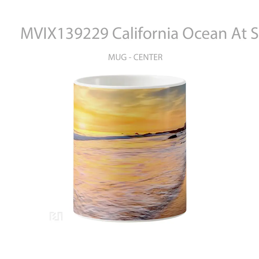 Mug California Ocean At Sunset Gelas Pemandangan Alam