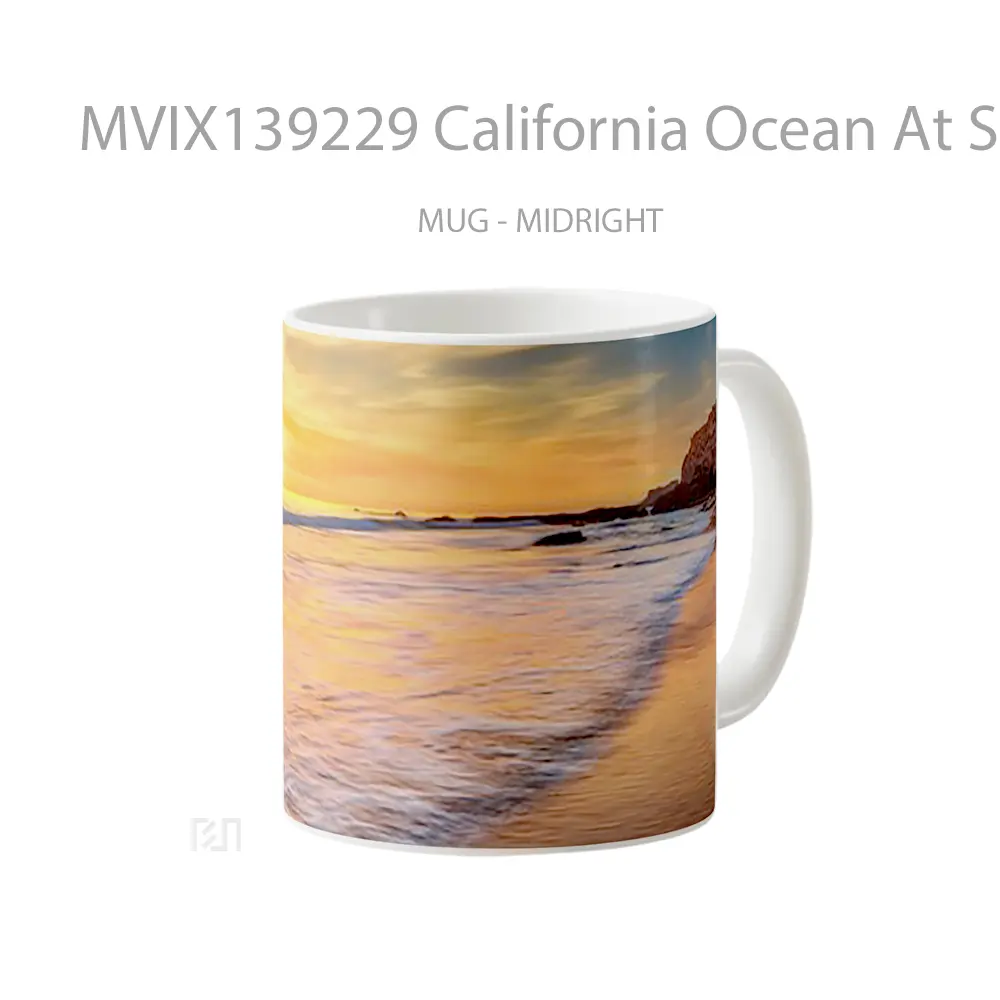 Mug California Ocean At Sunset Gelas Pemandangan Alam - All-side / Desain