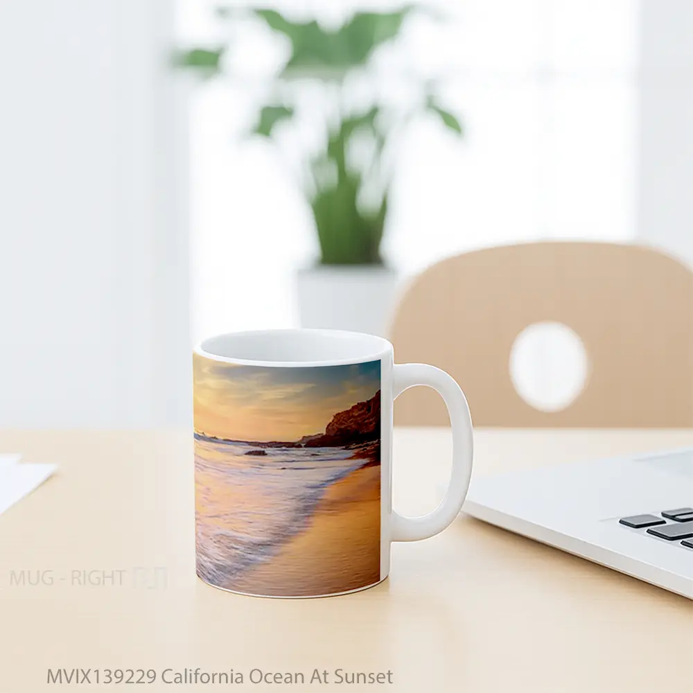 Mug California Ocean At Sunset Gelas Pemandangan Alam - All-side / Desain