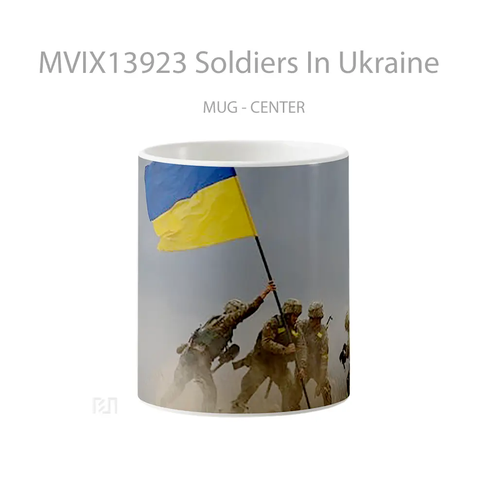 Mug Soldiers In Ukraine Gelas Keramik Unik