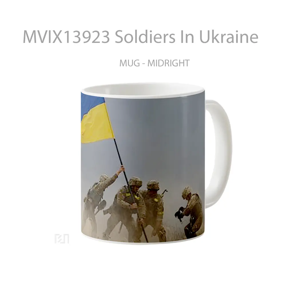 Mug Soldiers In Ukraine Gelas Keramik Unik - All-side / Desain