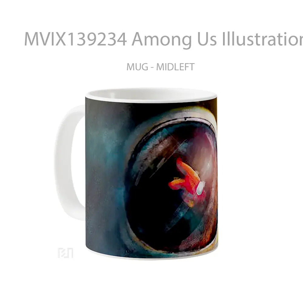 Mug Among Us Illustration Gelas Seni Modern - All-side / Desain