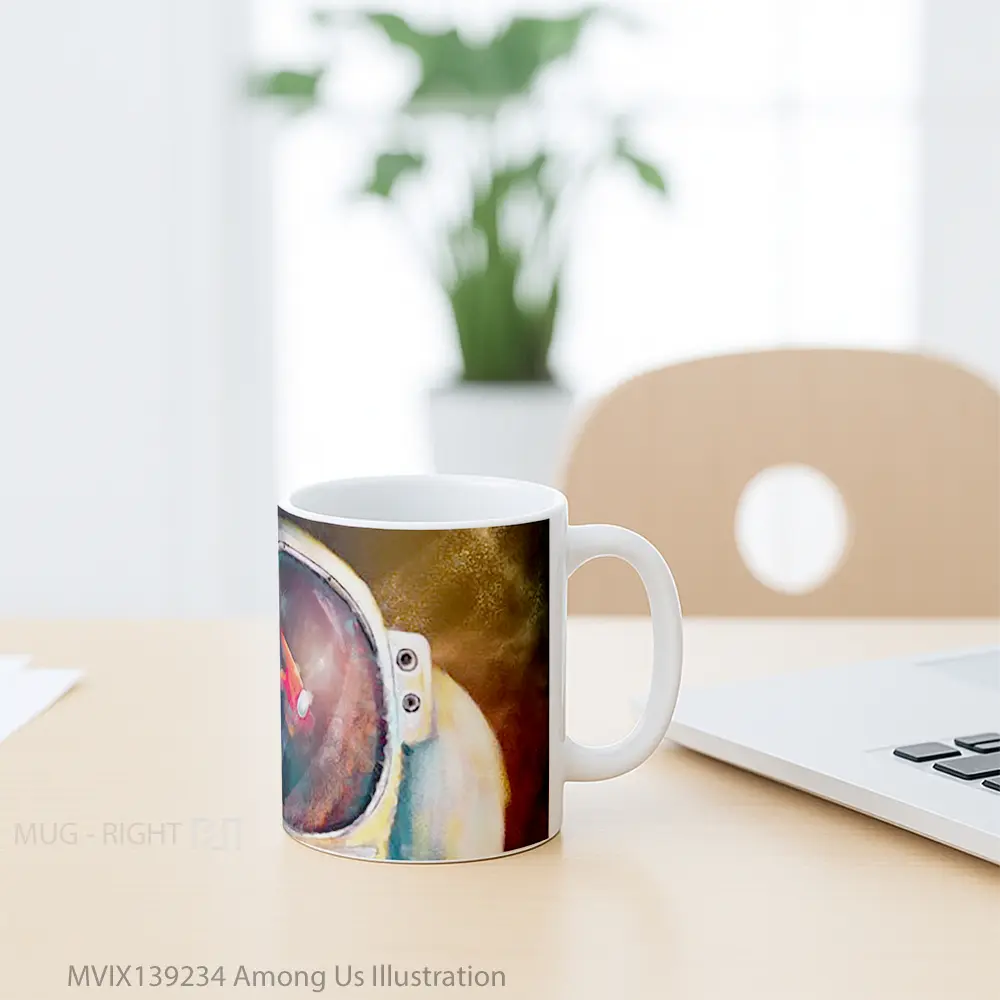 Mug Among Us Illustration Gelas Seni Modern - All-side / Desain