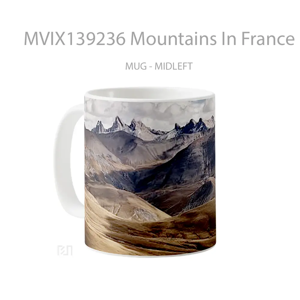Mug Mountains In France Gelas Pemandangan Alam - All-side / Desain