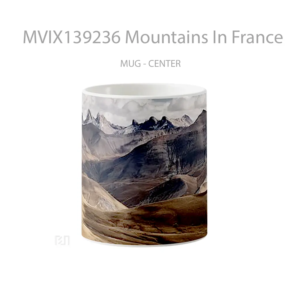 Mug Mountains In France Gelas Pemandangan Alam