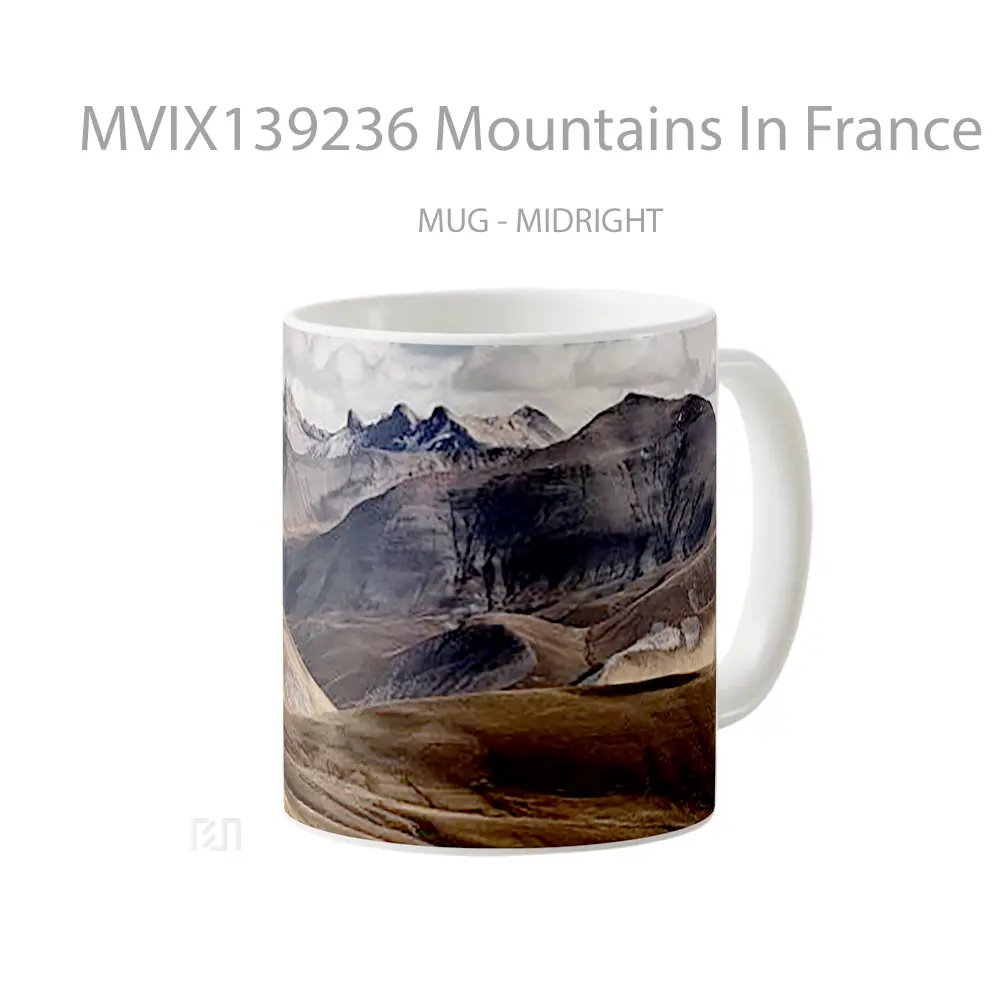 Mug Mountains In France Gelas Pemandangan Alam - All-side / Desain
