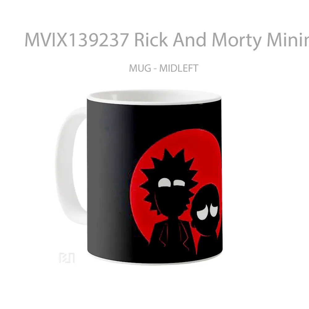 Mug Rick And Morty Minimalist Gelas Seni Modern - All-side / Desain
