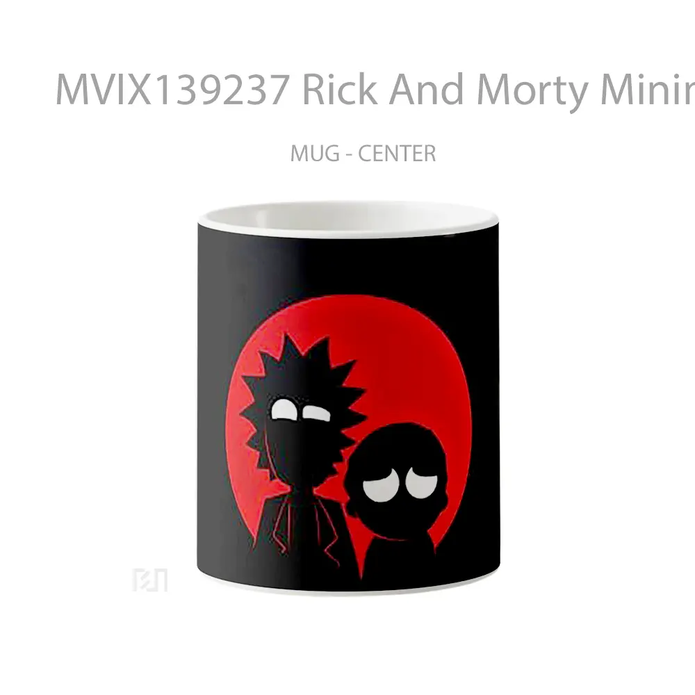 Mug Rick And Morty Minimalist Gelas Seni Modern