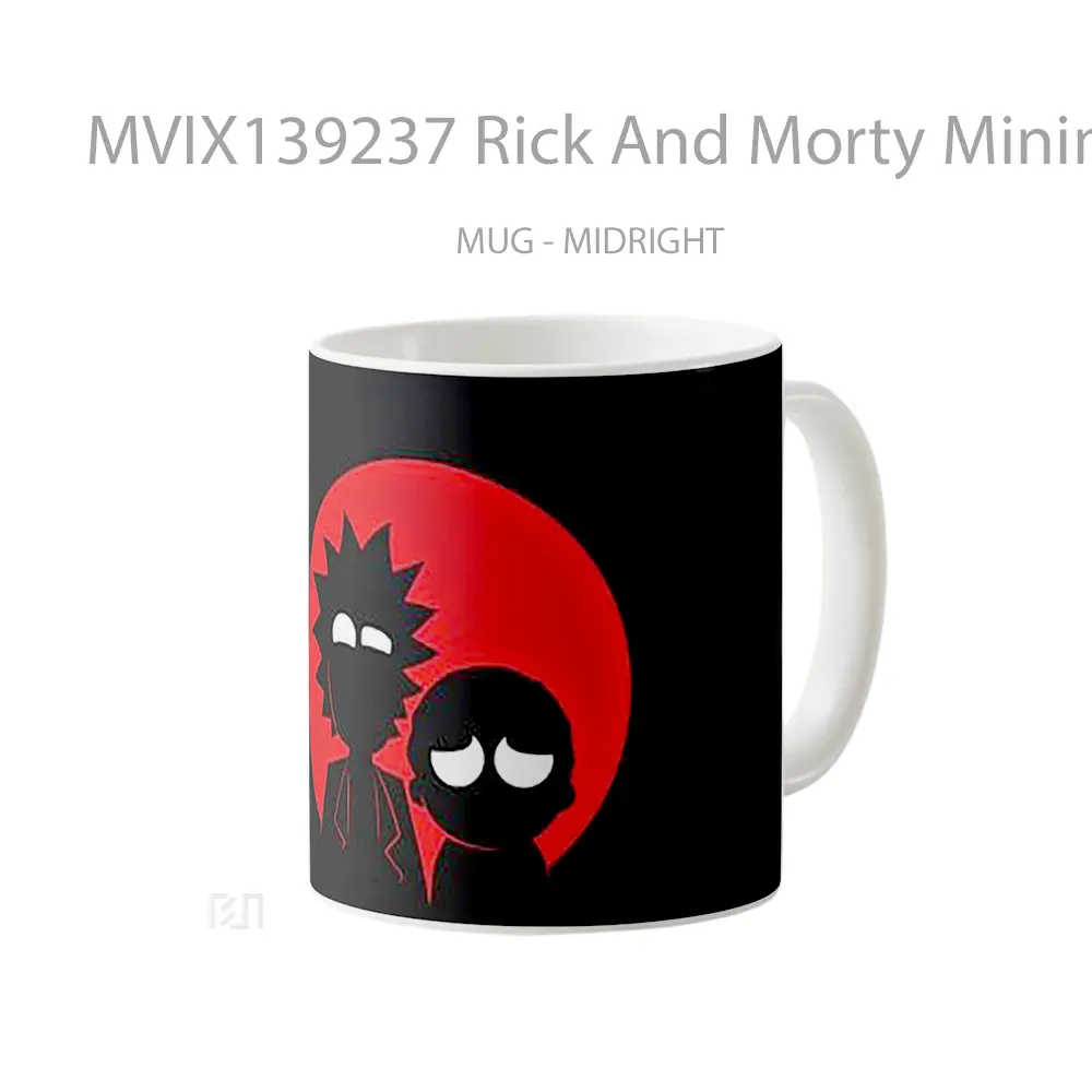 Mug Rick And Morty Minimalist Gelas Seni Modern - All-side / Desain